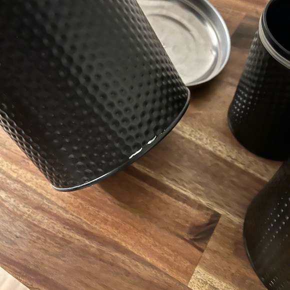 Kitchen canister set, copper and black - Picture 5 of 5